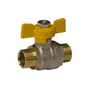 MM full bore ball valve PN40 with butterfly handle