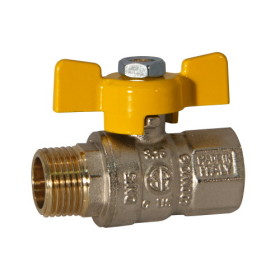 MF gas ball valve with butterfly handle