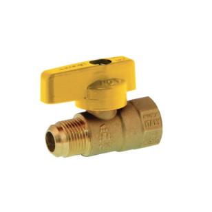F NPT x FLARE one piece body ball valve with aluminum handle