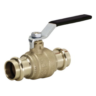 DZR press ball valve with press-fit ends 