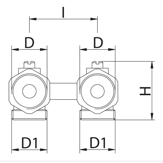 Scheda tecnica - Angle H double valve for panels radiators