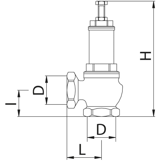 Scheda tecnica - Brass angle limiting pressure valve