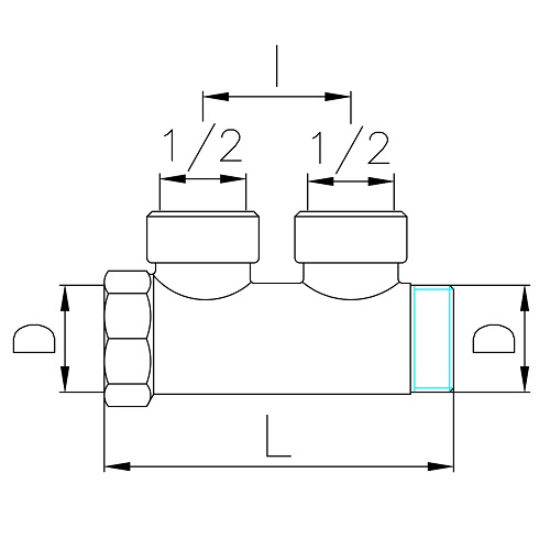 Scheda tecnica - Manifold with 2 female outlets