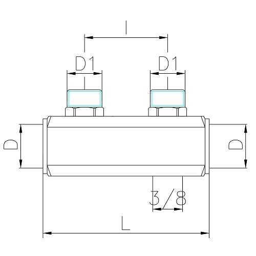 Scheda tecnica - Manifold made of brass bar with 1/2 female outlets, interaxis 36mm