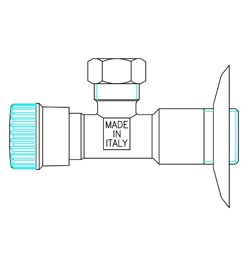 Scheda tecnica - Screw angle valve with nut