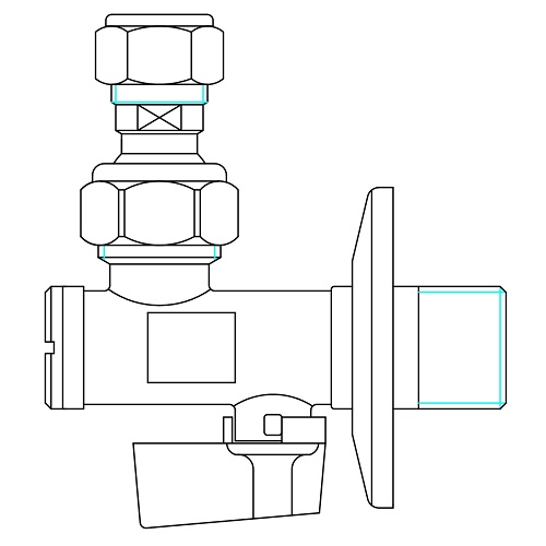 Scheda tecnica - Ball angle valve with filter and articulated joint