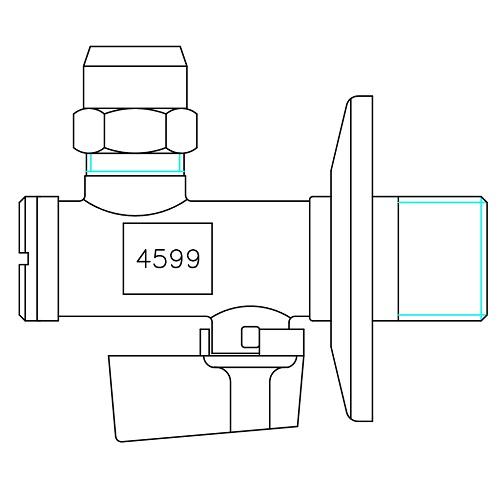 Scheda tecnica - Ball angle valve with filter and long nut