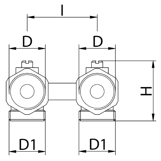 Scheda tecnica - Valvola “H” doppia ad angolo per piastre convettrici