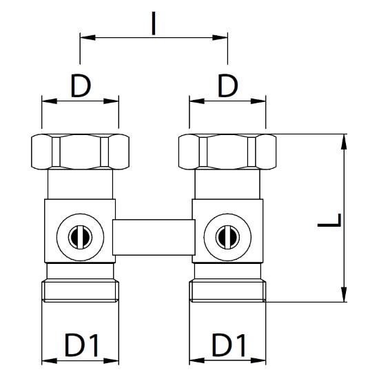 Scheda tecnica - Straight “H” double valve for panels radiators