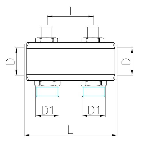 Scheda tecnica - Collettore FF con uscite 3/4” M Eurocono e detentori di regolazione