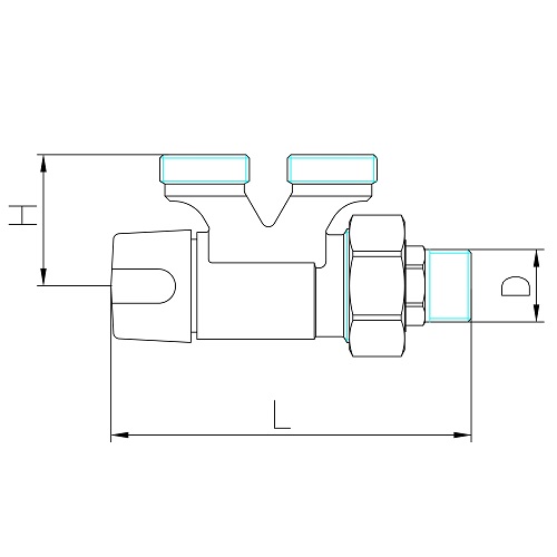 Scheda tecnica - Valvola monotubo termostatizzabile 4 vie con volantino micrometrico