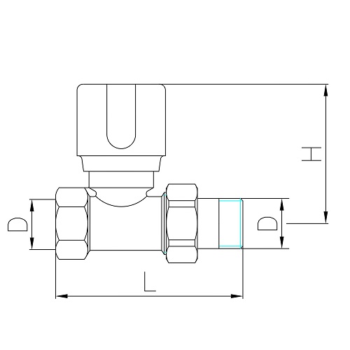 Scheda tecnica - Straight radiator valve for iron pipe