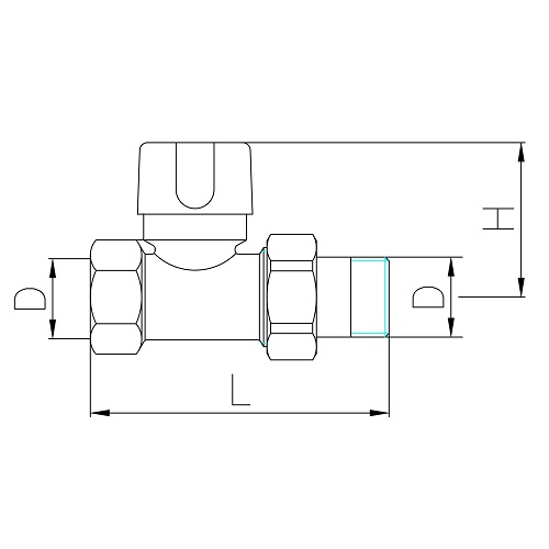 Scheda tecnica - Straight lockshieldvalve for iron pipe