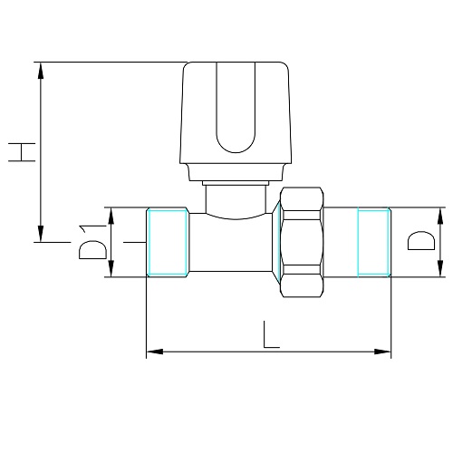 Scheda tecnica - Straight radiator valve for copper, multilayer and Pex pipe