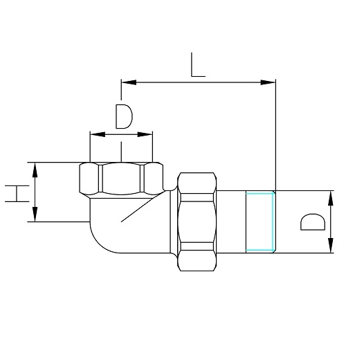 Scheda tecnica - Elbow coupling for radiator unit