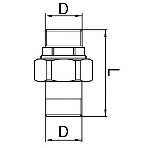 Scheda tecnica - Straight coupling for radiator unit