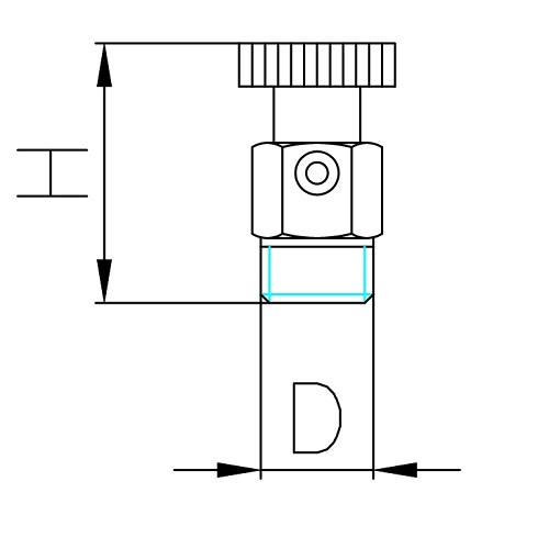 Scheda tecnica - Valvolina a sfiato aria cromata con OR, maniglia in ottone