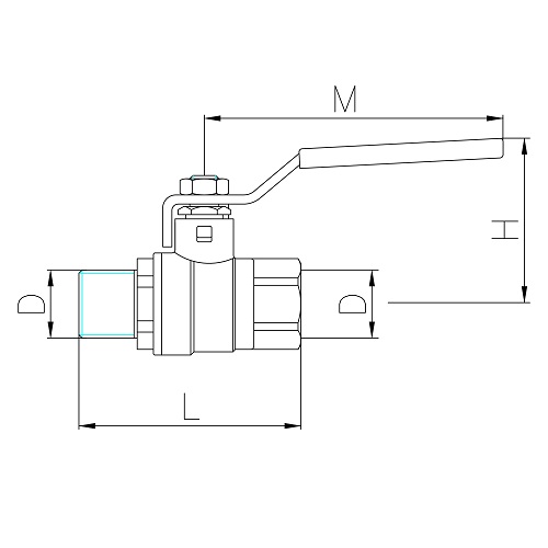 Scheda tecnica - MF gas ball valve with iron lever handle