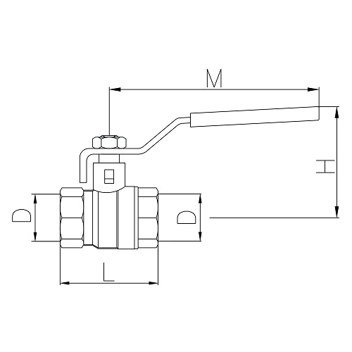 Scheda tecnica - FF ball valve PN 25 with iron lever handle