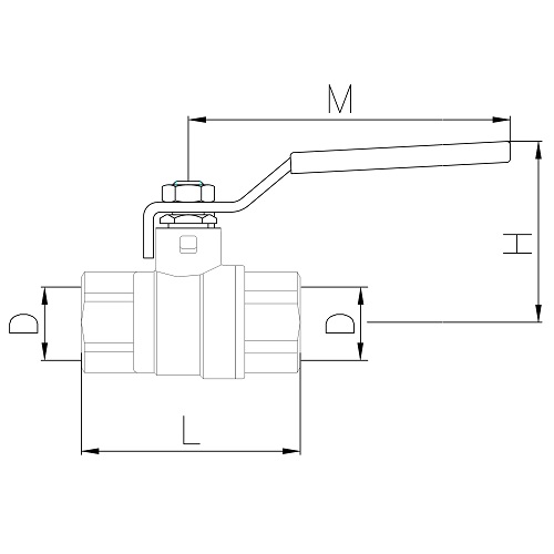 Scheda tecnica - FF DZR brass ball valve PN25, iron lever handle