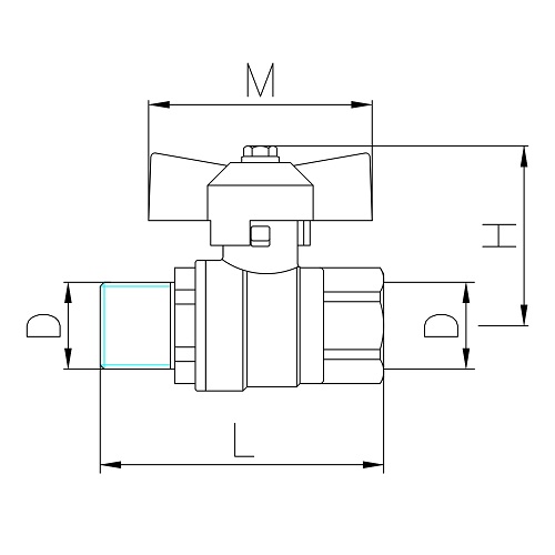 Scheda tecnica - MF heavy full bore gas ball valve with butterfly handle