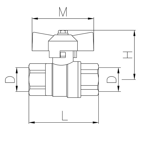 Scheda tecnica - FF ball valve PN30 with butterfly handle