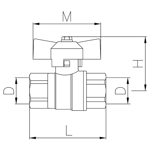 Scheda tecnica - FF ball valve PN 25 with butterfly handle