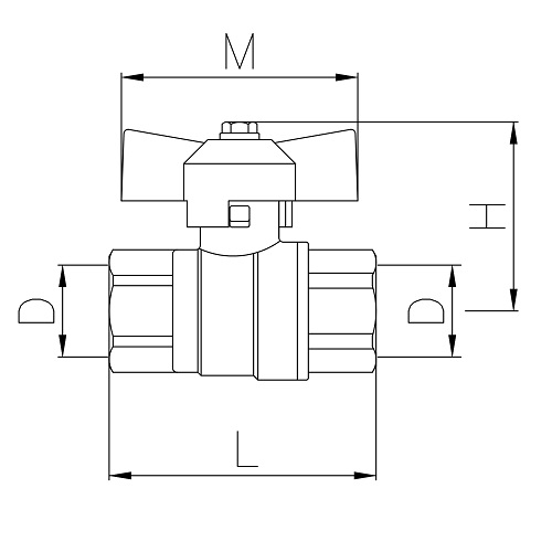 Scheda tecnica - FF gas ball valve with butterfly handle