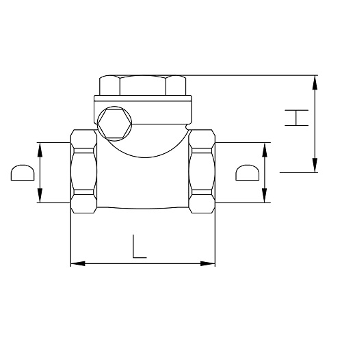 Scheda tecnica - Swing check valve with plate in brass