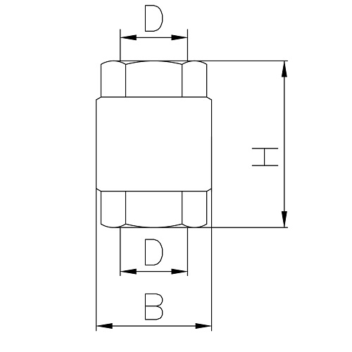 Scheda tecnica - Brass check valve PN12, plate in polymer