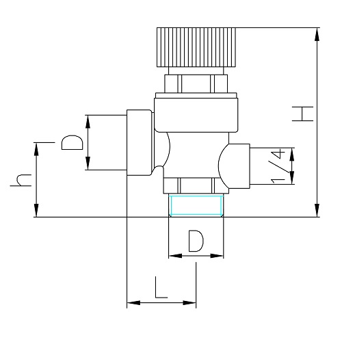 Scheda tecnica - Safety valve male connection, with manometer connection