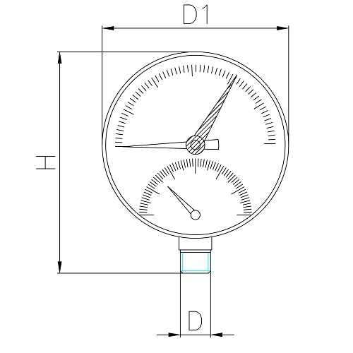 Scheda tecnica - Termomanometro attacco posteriore/verticale