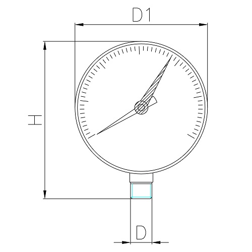 Scheda tecnica - Manometer with vertical connection