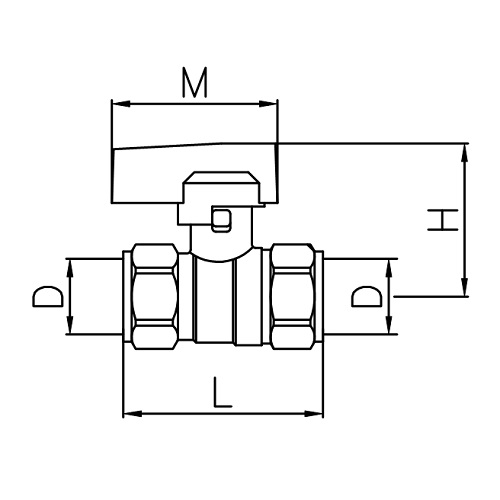 Scheda tecnica - Two piece body gas ball valve FxF NPT