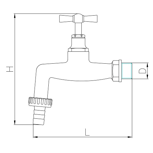 Scheda tecnica - Hose bibcock, polished brass