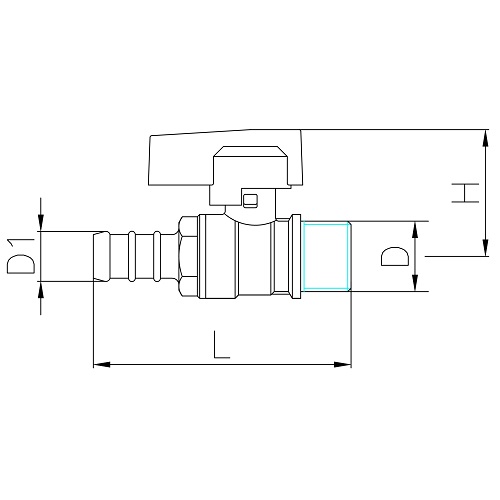 Scheda tecnica - Male connection gas ball valve with hose attachment