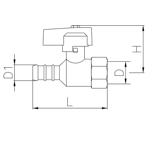Scheda tecnica - Female connection gas ball valve with hose attachment