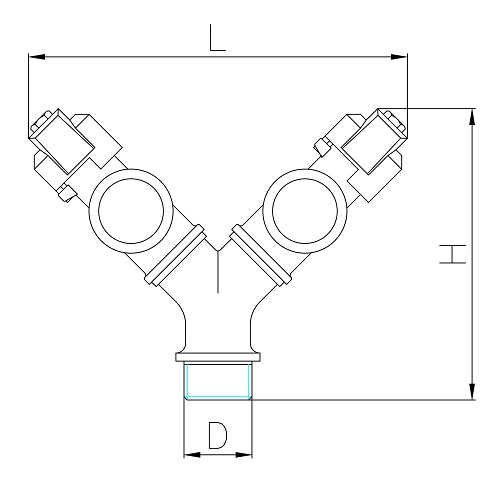 Scheda tecnica - Double angle gas ball valve, male connection