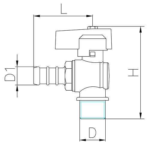 Scheda tecnica - Male connection gas ball valve with hose attachment UNI 7141 standard