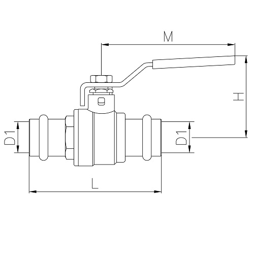 Scheda tecnica - DZR Brass ball valve with press-fit ends