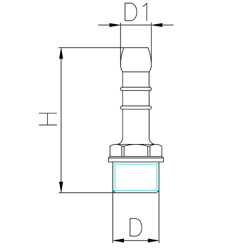 Scheda tecnica - Male hose union, UNI standard