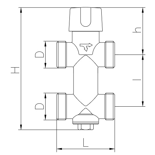 Scheda tecnica - 4 ways zone/fan coil valve