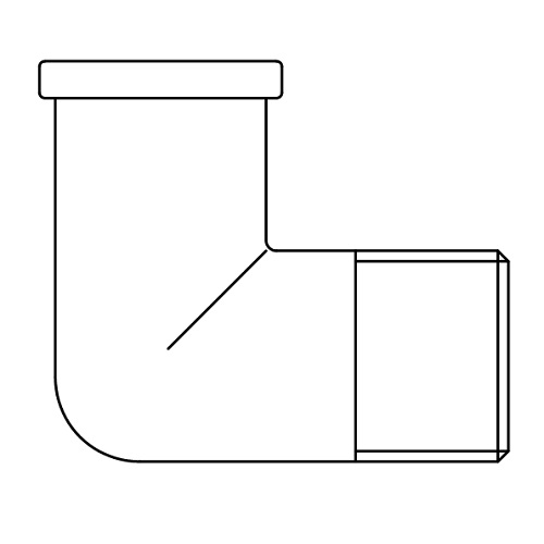 Scheda tecnica - Male-female elbow fitting