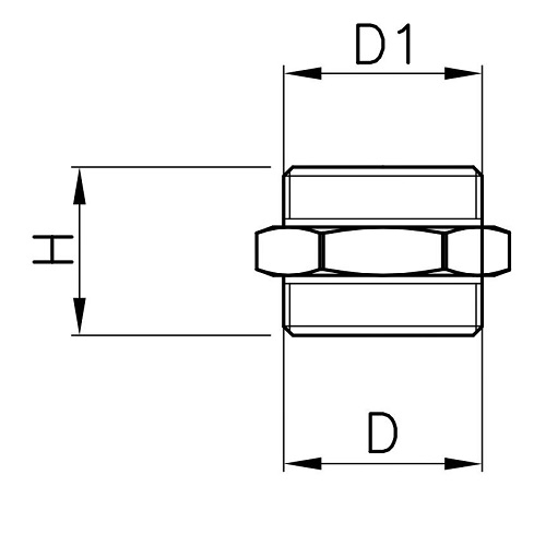 Scheda tecnica - Nipplo maschio-maschio Eurocono