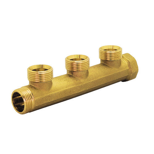 DZR brass manifold with 3 male outlets Euroconus %>