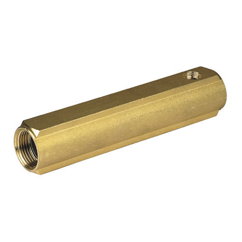 Brass bar manifold with 1/2 outlets and 3/8 drain hole %>