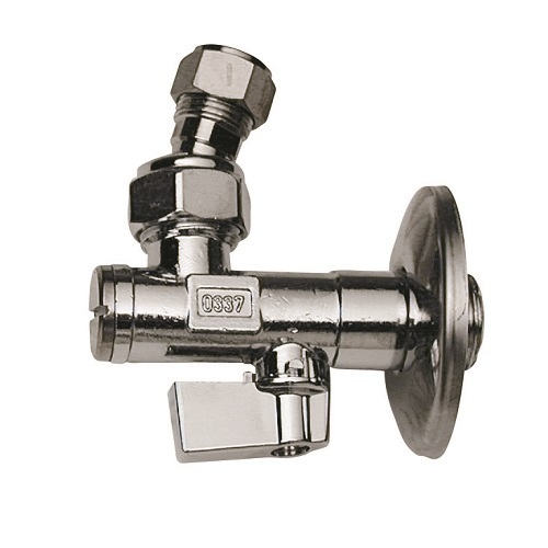 Ball angle valve with filter and articulated joint
