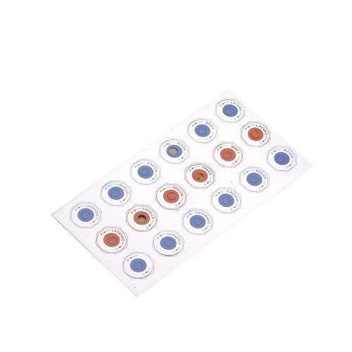 Etichette adesive per collettori con valvola inclinata