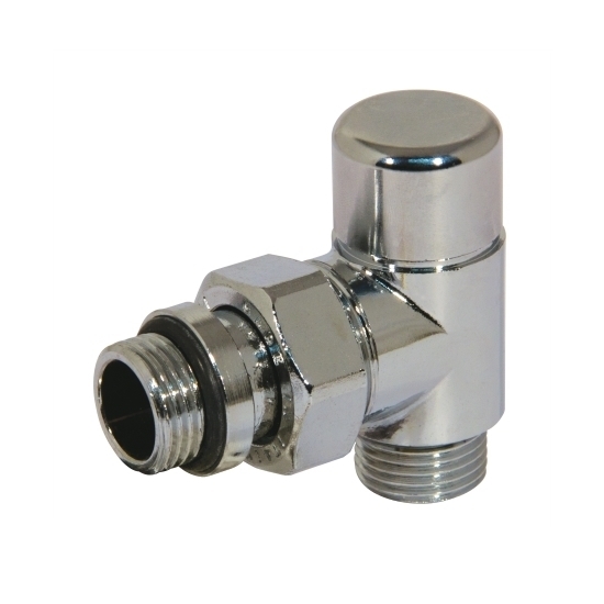 Angle lockshield valve for copper, multilayer and Pex pipe