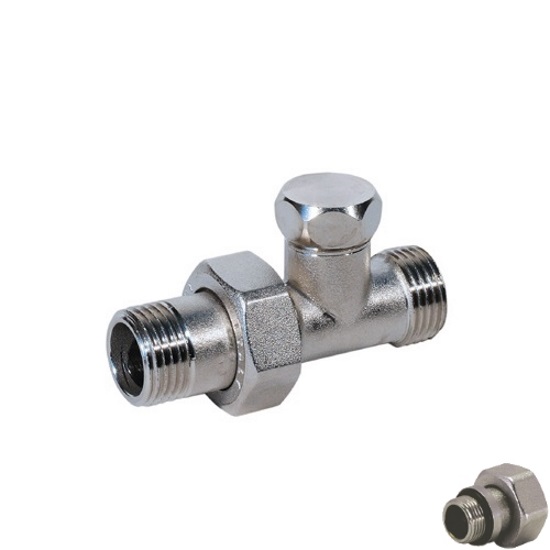 Straight lockshield-valve for copper,multilayer and Pex pipe %>
